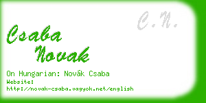 csaba novak business card